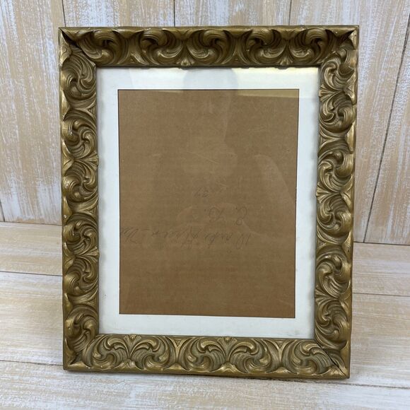 Vintage Ornate Gold Table Picture Frame Hollywood Regency See Measurement B - Picture 2 of 13